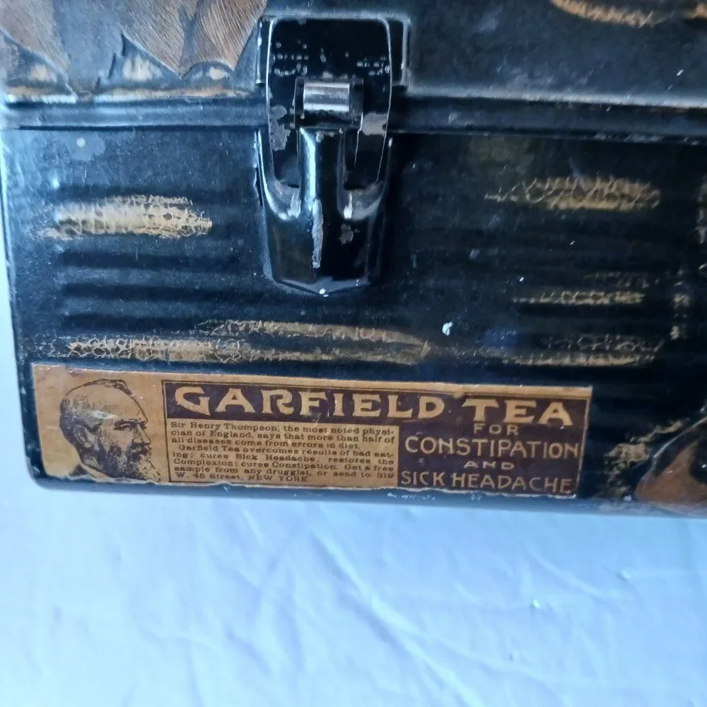 Vintage Decopage Lunchbox 1960’s Vintage Storage Box Retro Mid Century